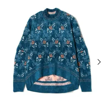 사이즈 1 mame kurogouchi 블루 꽃무늬 자수 상의 2025