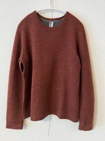 MHL. 버건디 크루넥 니트 티셔츠 M