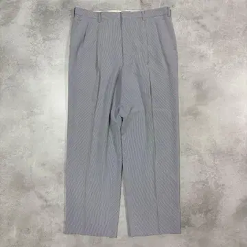 스트라이프 패턴 슬랙스 허리 91cm 라이트 블루