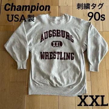 90s USA제 챔피온 리버스 위브 맨투맨 자수 택 XXL