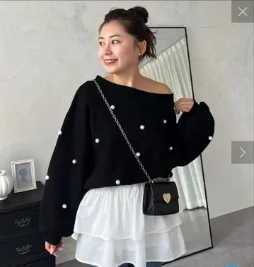 프로즈 베일 펄 맨투맨 상의 택 포함 미사용 L 사이즈