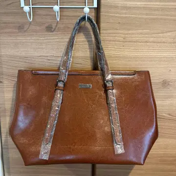 [ 미사용품 ] BARCOS 발코스 샤이닝 레더 토트백