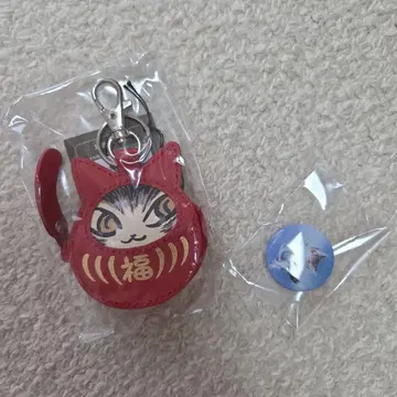 WACHI FIELD 와치필드 달마 동전 키 빨간색 캔 배지 세트