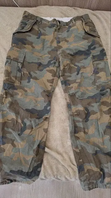 GORDON MILLER 백 새틴 차고 카고 팬츠 카모 L