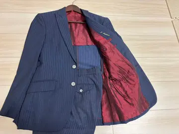 수트 상하의 세트 네이비 스트라이프 클리닝 완료