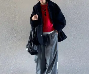 [택 포함] 니코앤드 라이트 모사 돌먼 자켓 코트 블랙