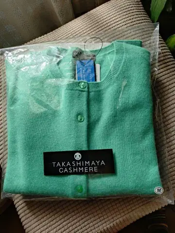 캐시미어 가디건 M 사이즈 민트 그린