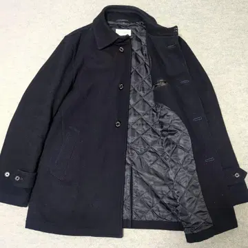 매킨토시 스텐카라 코트 울 네이비 충전솜 퀼팅 40