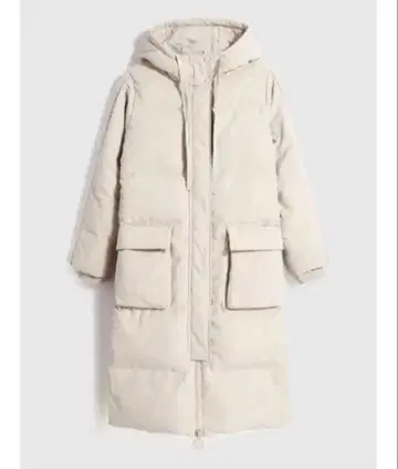 GAP 퍼 롱 코트 다운 자켓 베이지 XXS