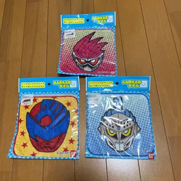 미사용 가면라이더 이그제이드 우주전대 큐렌쟈 미니 타월