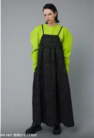 HeRIN.CYE Volume jacquard dress BLK