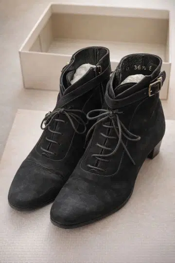 cacharel 캐샤렐 부츠 36 1/2 E 23.5cm 블랙