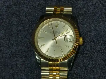 자동 와인딩 손목시계 실버/골드