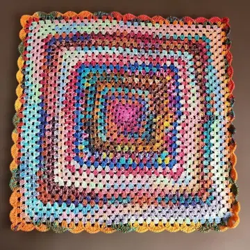 Opal 오팔 털실 크로셰 뜨개질 그라니 스퀘어 무릎 담요