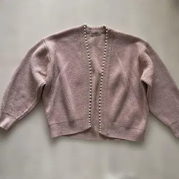 JUSGLITTY 펄 장식 긴팔 가디건