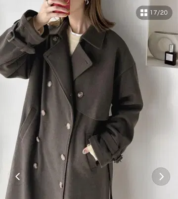 멜톤 울 라이크 롱 코트 브라운 체스터