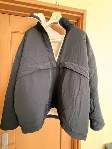 그레이 충전솜 풀오버 자켓