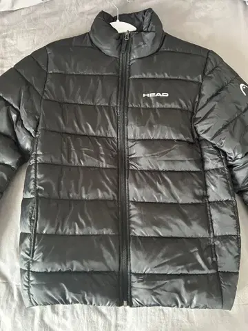HEAD 블랙 다운 자켓 풀 집업