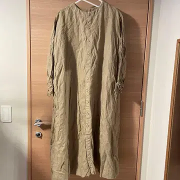 네스트로브 린넨 퍼프 슬리브 2way 원피스 베이지