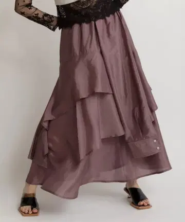 AULA AILA 3WAY 캉캉 스커트 변형 스커트 프릴 플레어 롱