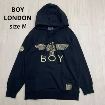 BOY LONDON 보이 런던 로고 자수 풀 후드티 M