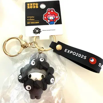 마이멜로디 간사이 만박 산리오 키링 블랙 미야쿠미야쿠 코스프레