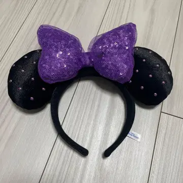 디즈니 미니 귀 머리띠 블랙 보라색