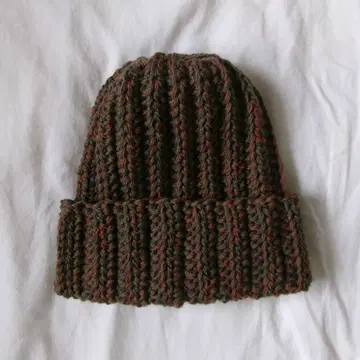 니트 모자/비니/크러셔 모자/Y2K/그라데이션/브라운