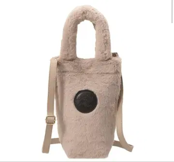 스타벅스 보틀 숄더백 퍼 베이지 스벅