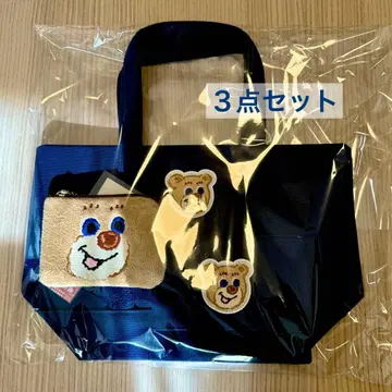 [택 포함 새상품] 올드 테디 토트백 스몰 파우치 세트 네이비