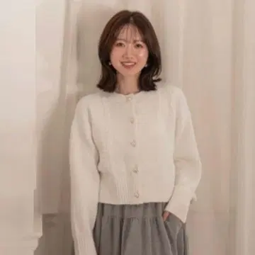 사다리 케이블 가디건 [리사이클 폴리에스테르] 메종 에쉘 미사용 새상품