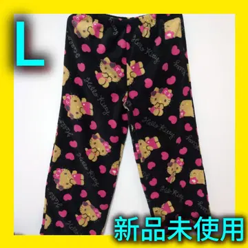 [ 새상품 ] 헬로키티 룸웨어 파자마 L 플리스 팬츠 블랙