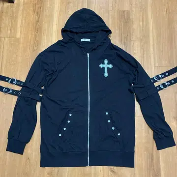 Ank Rouge 블랙 롱 후드티