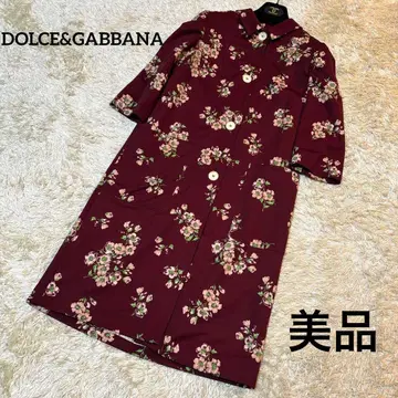 새상품급 돌체앤가바나 스텐카라 코트 꽃무늬 레드 홍색