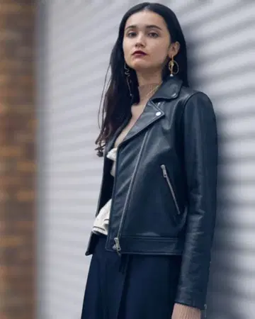 [ 새상품급 ] UNITED TOKYO 블랙 가죽 라이더 자켓