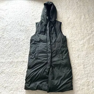 ZARA 리버서블 롱 다운 베스트 리버서블 경량 블랙 올리브