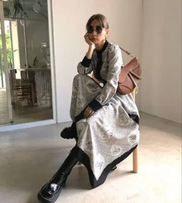 LANDSCAPE SCARF DRESS ameri vintage 아메리