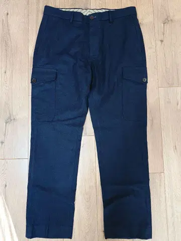 BANANA REPUBLIC 울 카고 팬츠 W32 네이비 구제 의류