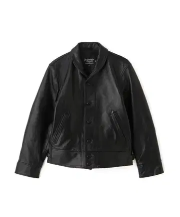 Schott 블랙 가죽 코사크 자켓 40