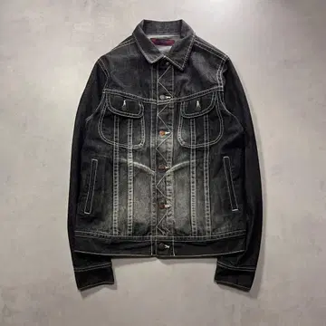 00s led rechwe denim jacket y2k