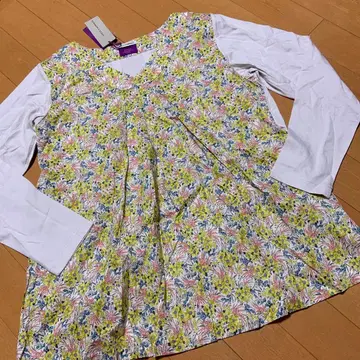 CASTEL&HAMMOCK 리버티 바이컬러 블라우스 M 긴팔