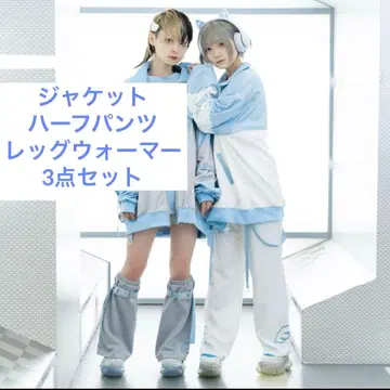 ACDCRAG 도트 고양이 자켓 숏팬츠 레그 워머 세트