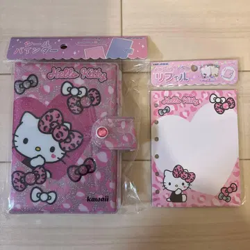새상품 헬로키티 씰 바인더 씰북 씰 시트 리필
