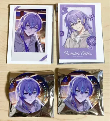 니지산지 윈터 데이트 2025 금박 캔뱃지 폴라로이드풍 카드 호시미치 쇼