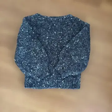 CELFORD 라메 니트 숏 기장 양모 알파카