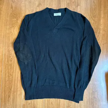 PHIGVEL 블랙 V넥 코튼 니트 2