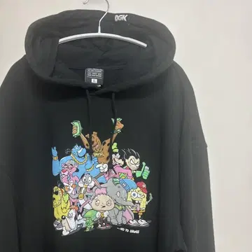 DGK 캐릭터 그래픽 후드티 XL 블랙