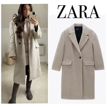 [ 미사용 새상품 ] ZARA 샤기 코트 울 코트 체스터 코트 L