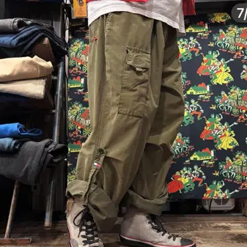 TOMMY HILFIGER 올리브 그린 카고 팬츠