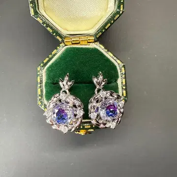 보석 귀걸이 오로라 다이아몬드 미사용 새상품 세트 가능 679